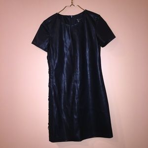 NWT: ZARA Faux Leather Dress with Tie Up detail